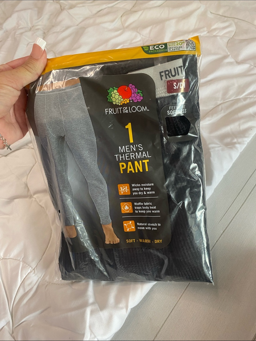 Fruit of the Loom Men’s Thermal Pant – Black